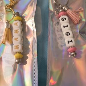 Colorful Beaded Keychain Set